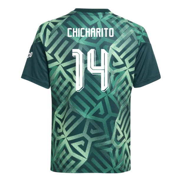 2026-2027 Mexico Home Pre-Match Shirt (Aurora Ivy) - Kids (Chicharito 14)