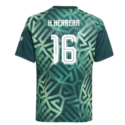 2026-2027 Mexico Home Pre-Match Shirt (Aurora Ivy) - Kids (H.Herrera 16)