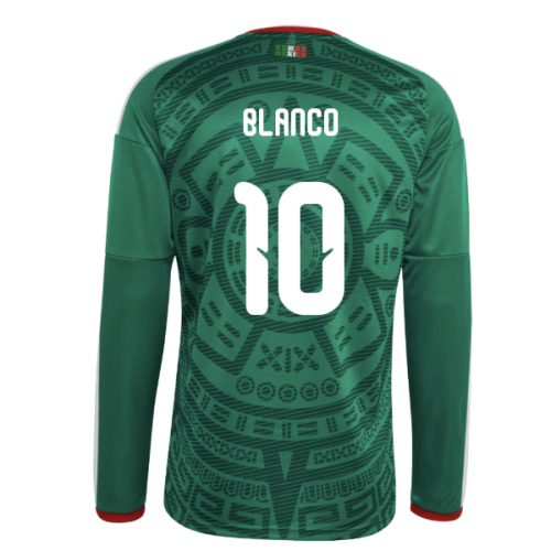 2026-2027 Mexico Long Sleeve Home Shirt (Blanco 10)
