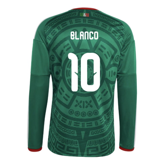 2026-2027 Mexico Long Sleeve Home Shirt (Blanco 10)