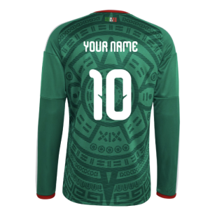 2026-2027 Mexico Long Sleeve Home Shirt (Your Name)