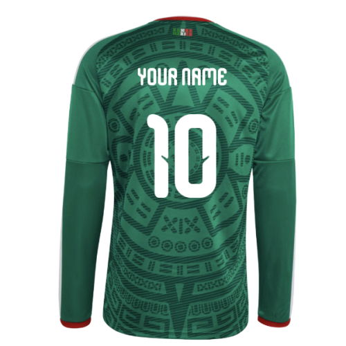 2026-2027 Mexico Long Sleeve Home Shirt (Your Name)
