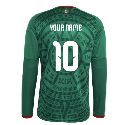2026-2027 Mexico Long Sleeve Home Shirt (Your Name)
