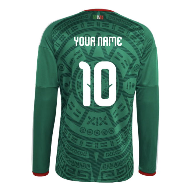 2026-2027 Mexico Long Sleeve Home Shirt (Your Name)