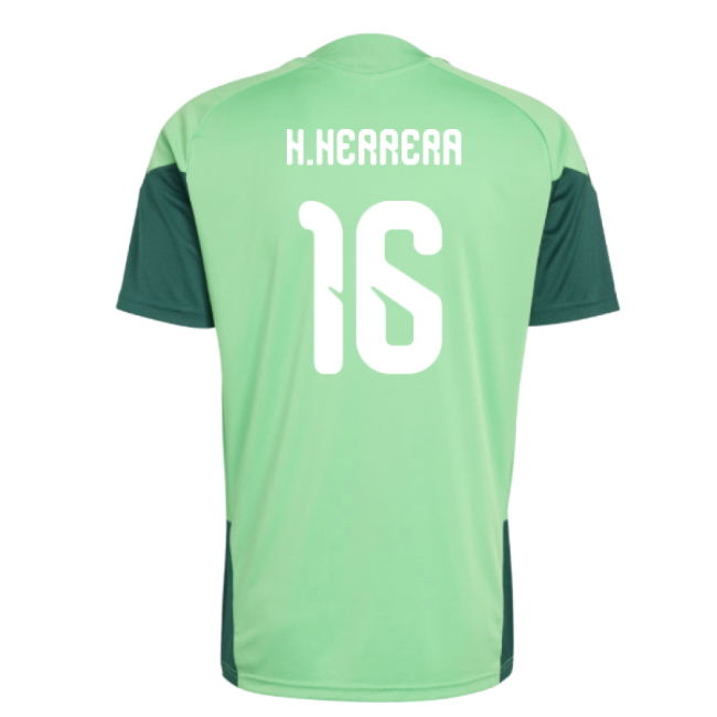 2026-2027 Mexico Training Jersey (Semi Flash Green) (H.Herrera 16)