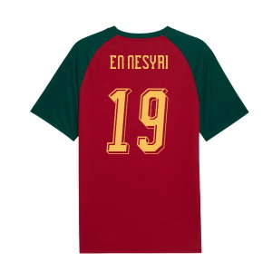 2026-2027 Morocco Warm Up Jersey (Dark Crimson) (En Nesyri 19)