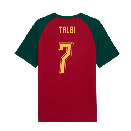 2026-2027 Morocco Warm Up Jersey (Dark Crimson) (Talbi 7)