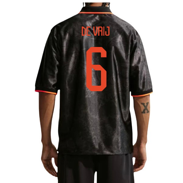 2026-2027 Netherlands Dri-Fit Energy Shirt (Black) (De Vrij 6)