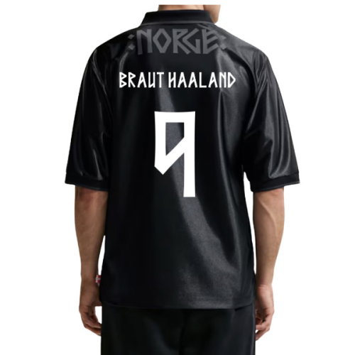 2026-2027 Norway Dri-Fit Energy Shirt (Black) (Braut Haaland 9)