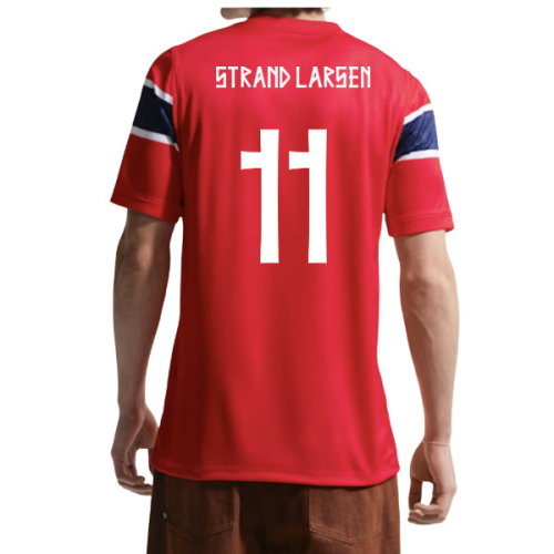 2026-2027 Norway Home Shirt (Strand Larsen 11)
