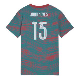 2026-2027 Portugal FtblCulture Tee AOP (Red-Green) - Kids (Joao Neves 15)