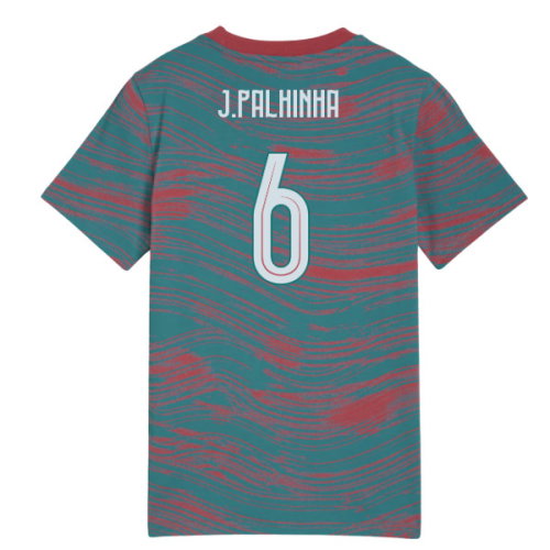 2026-2027 Portugal FtblCulture Tee AOP (Red-Green) - Kids (J.Palhinha 6)