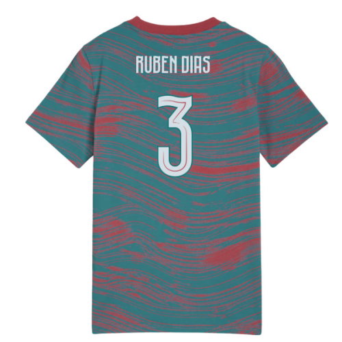 2026-2027 Portugal FtblCulture Tee AOP (Red-Green) - Kids (Ruben Dias 3)