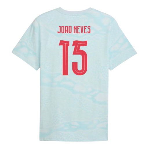 2026-2027 Portugal FtblCulture Tee AOP (Sea Glass) (Joao Neves 15)