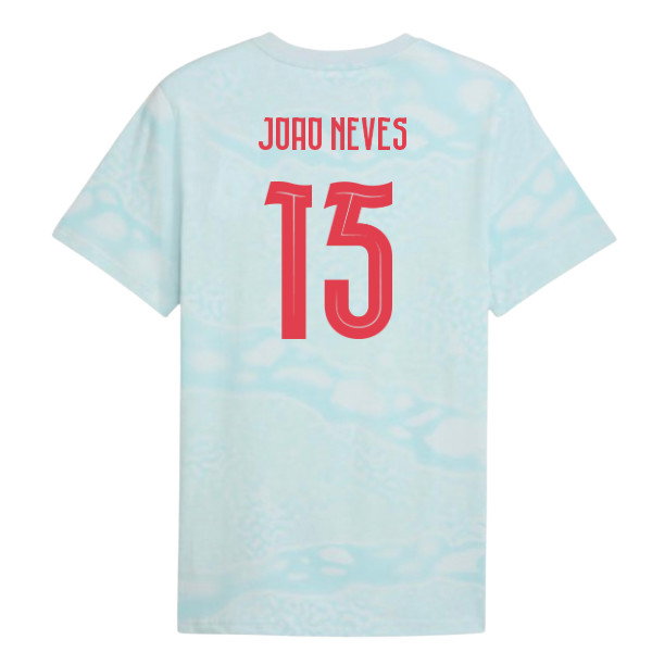 2026-2027 Portugal FtblCulture Tee AOP (Sea Glass) (Joao Neves 15)