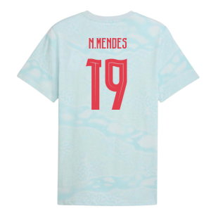 2026-2027 Portugal FtblCulture Tee AOP (Sea Glass) (N.Mendes 19)