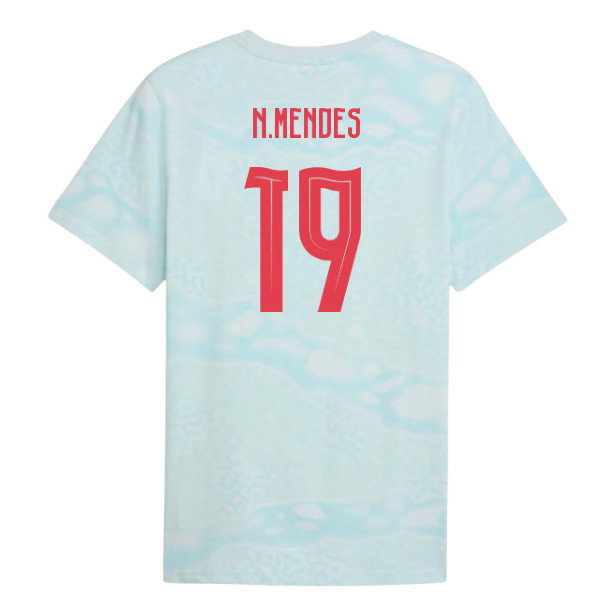 2026-2027 Portugal FtblCulture Tee AOP (Sea Glass) (N.Mendes 19)