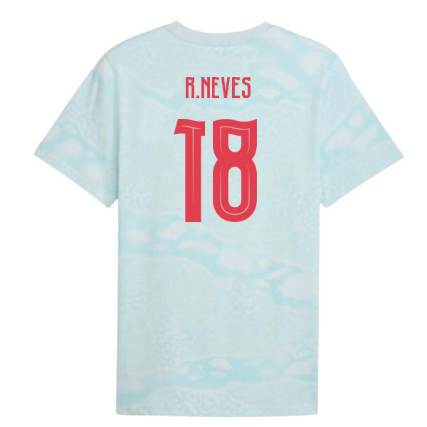 2026-2027 Portugal FtblCulture Tee AOP (Sea Glass) (R.Neves 18)