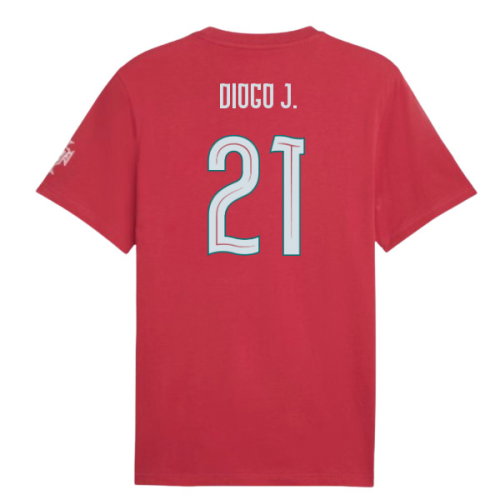 2026-2027 Portugal FtblCulture Tee (Red) (Diogo J. 21)