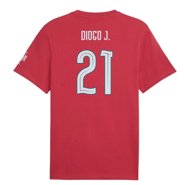 2026-2027 Portugal FtblCulture Tee (Red) (Diogo J. 21)