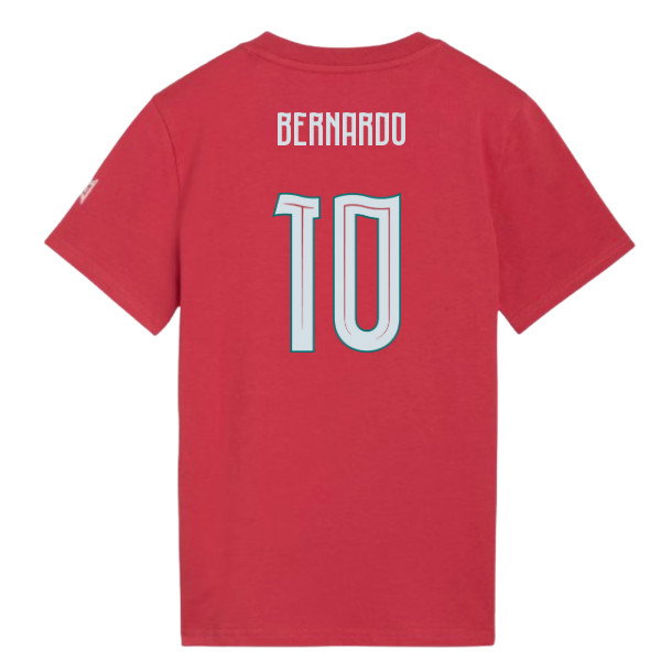 2026-2027 Portugal FtblCulture Tee (Red) - Kids (Bernardo 10)