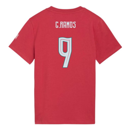 2026-2027 Portugal FtblCulture Tee (Red) - Kids (G.Ramos 9)