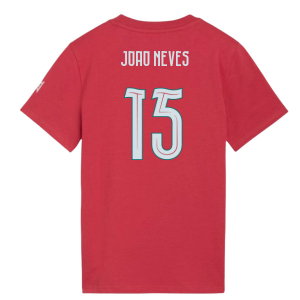 2026-2027 Portugal FtblCulture Tee (Red) - Kids (Joao Neves 15)