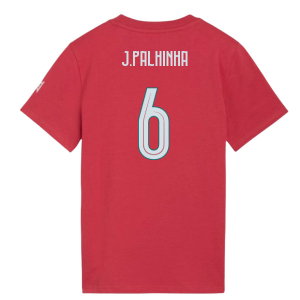 2026-2027 Portugal FtblCulture Tee (Red) - Kids (J.Palhinha 6)