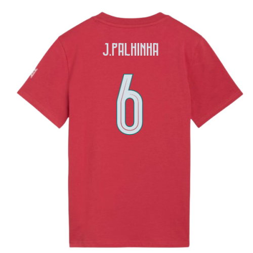 2026-2027 Portugal FtblCulture Tee (Red) - Kids (J.Palhinha 6)