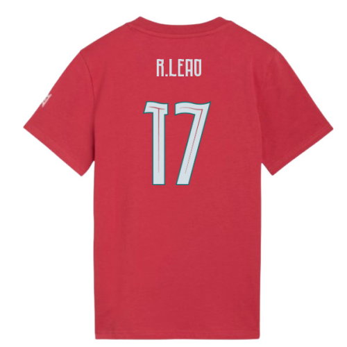 2026-2027 Portugal FtblCulture Tee (Red) - Kids (R.Leao 17)