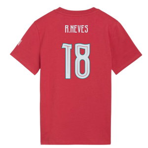 2026-2027 Portugal FtblCulture Tee (Red) - Kids (R.Neves 18)