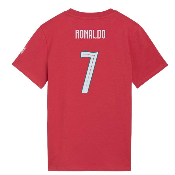 2026-2027 Portugal FtblCulture Tee (Red) - Kids (Ronaldo 7)