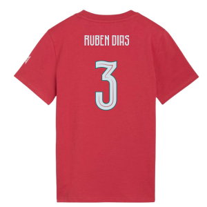 2026-2027 Portugal FtblCulture Tee (Red) - Kids (Ruben Dias 3)