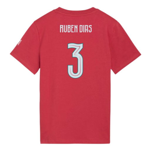 2026-2027 Portugal FtblCulture Tee (Red) - Kids (Ruben Dias 3)