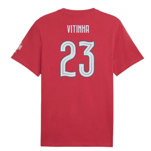 2026-2027 Portugal FtblCulture Tee (Red) (Vitinha 23)