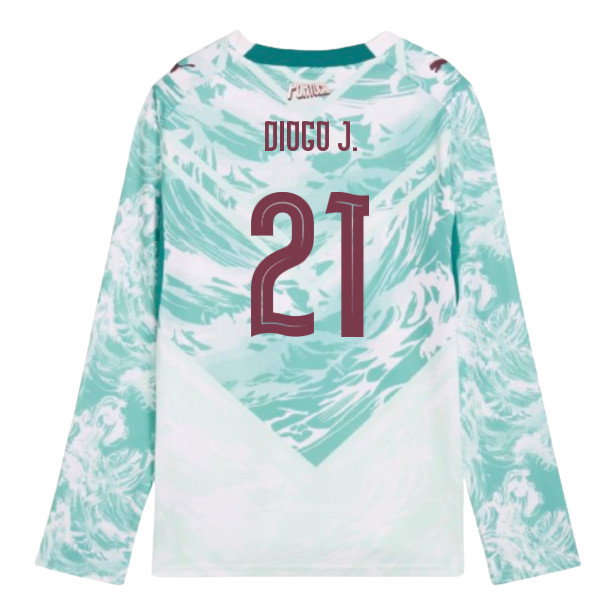 2026-2027 Portugal Long Sleeve Away Shirt (Kids) (Diogo J. 21)
