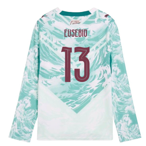 2026-2027 Portugal Long Sleeve Away Shirt (Kids) (Eusebio 13)
