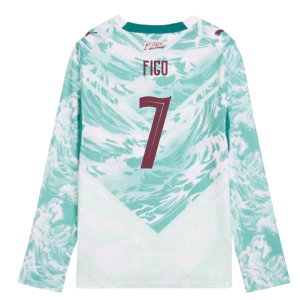 2026-2027 Portugal Long Sleeve Away Shirt (Kids) (Figo 7)
