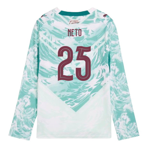 2026-2027 Portugal Long Sleeve Away Shirt (Kids) (Neto 25)