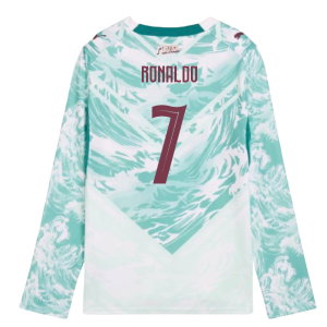 2026-2027 Portugal Long Sleeve Away Shirt (Kids) (Ronaldo 7)