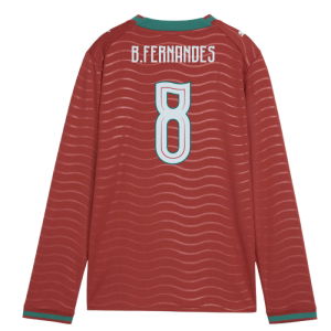 2026-2027 Portugal Long Sleeve Home Shirt (Kids) (B.Fernandes 8)