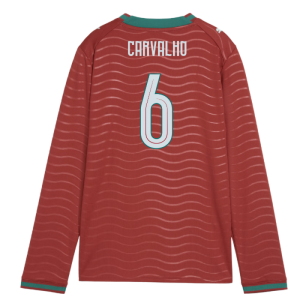 2026-2027 Portugal Long Sleeve Home Shirt (Kids) (Carvalho 6)