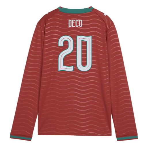 2026-2027 Portugal Long Sleeve Home Shirt (Kids) (Deco 20)