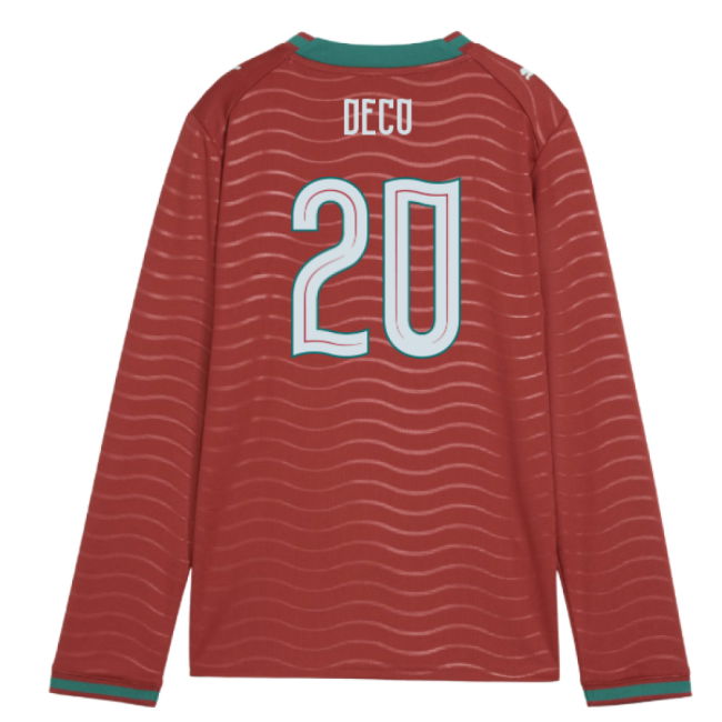 2026-2027 Portugal Long Sleeve Home Shirt (Kids) (Deco 20)