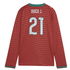 2026-2027 Portugal Long Sleeve Home Shirt (Kids) (Diogo J. 21)