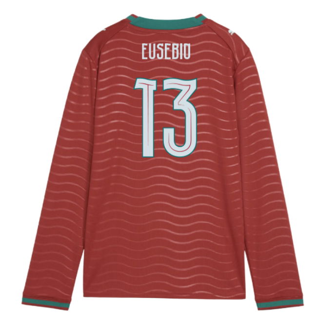 2026-2027 Portugal Long Sleeve Home Shirt (Kids) (Eusebio 13)