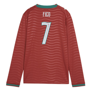 2026-2027 Portugal Long Sleeve Home Shirt (Kids) (Figo 7)