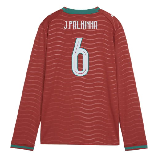 2026-2027 Portugal Long Sleeve Home Shirt (Kids) (J.Palhinha 6)