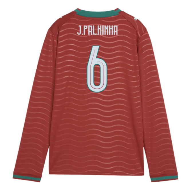 2026-2027 Portugal Long Sleeve Home Shirt (Kids) (J.Palhinha 6)