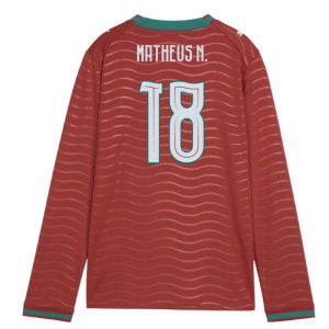 2026-2027 Portugal Long Sleeve Home Shirt (Kids) (Matheus N. 18)